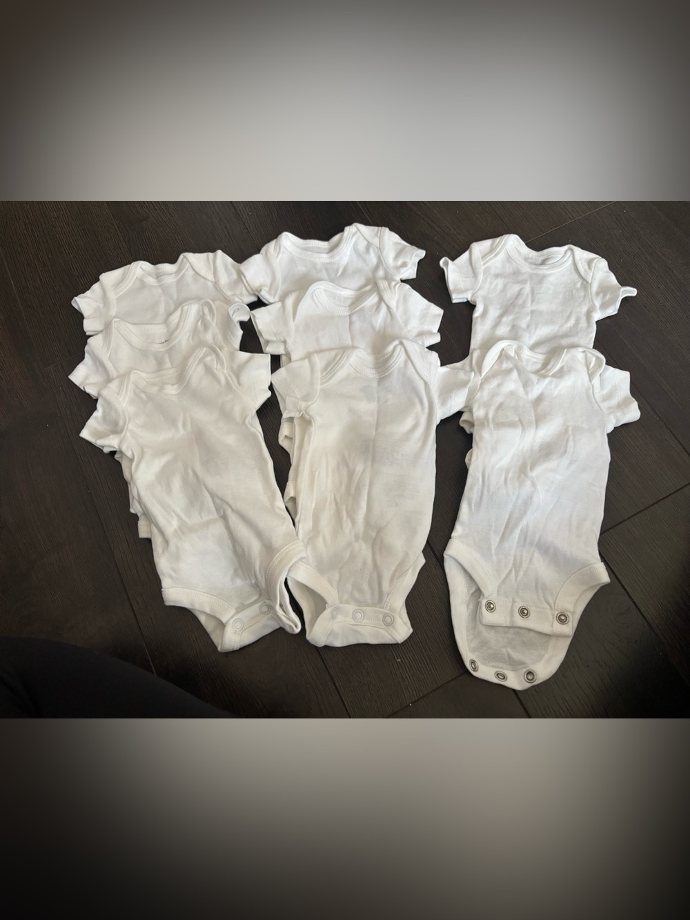 Carters Classic White Cotton Baby One-Piece Bodysuit (8 Pack)